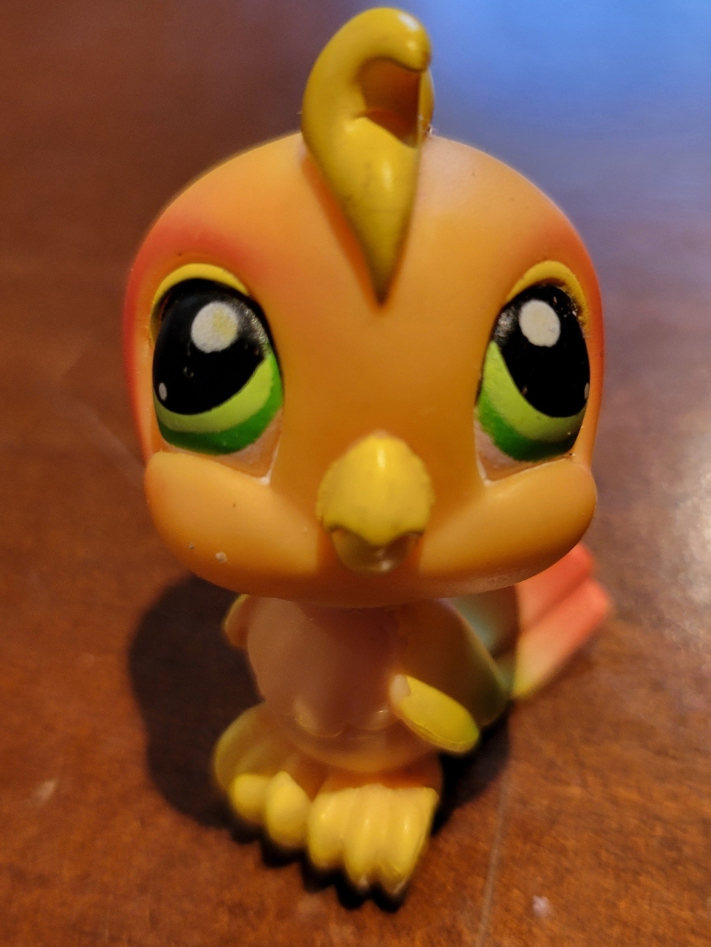Littlest Pet Shop #120 Cockatoo Bird Yellow And Orange